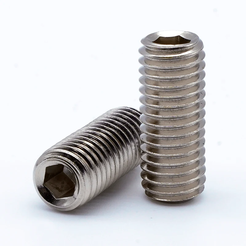 Nickel-plated Hex Socket Set Screws with Cup Point Nickel-plated Hex Socket Set Screws with Cup Point